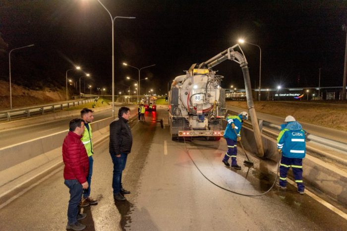 Acceso Norte: Comenzó un nuevo operativo de limpieza nocturna sobre Ruta 7